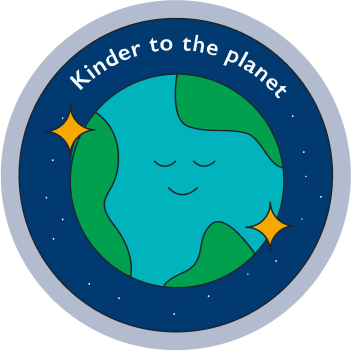 Kinder to the planet graphic vector