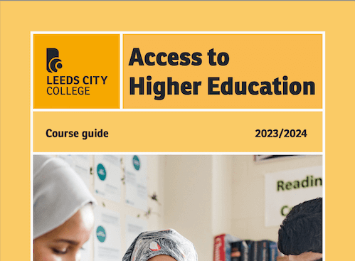Adult Access to Higher Education prospectus cover