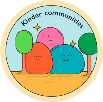 Kinder communities graphic vector