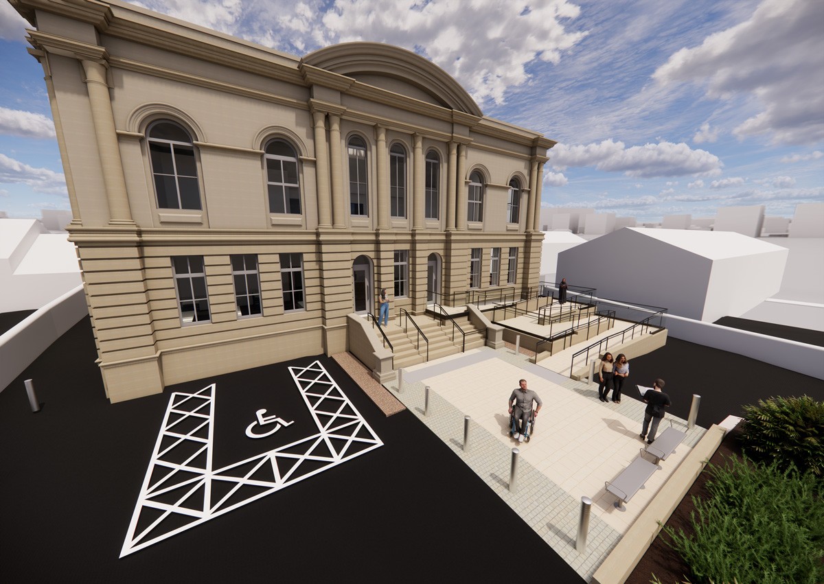 An artist's impression of how the exterior of the Morley Learning and Skills Centre will look