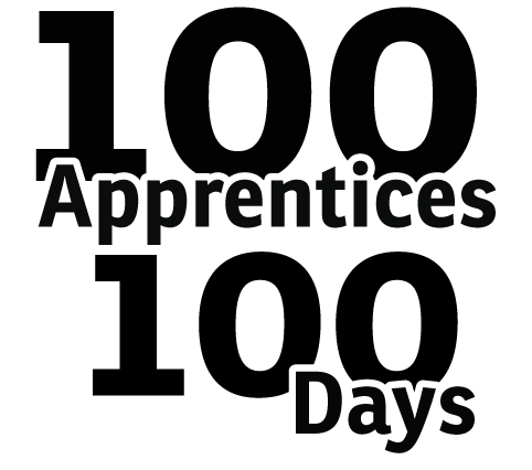 100 Apprentices in 100 days logo