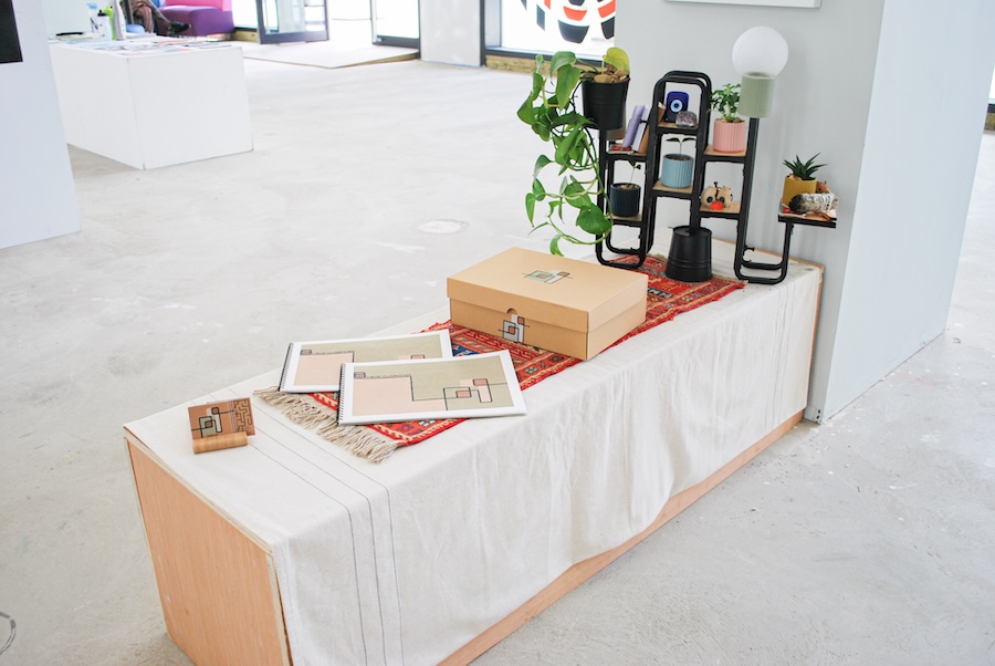 A table display of modern art