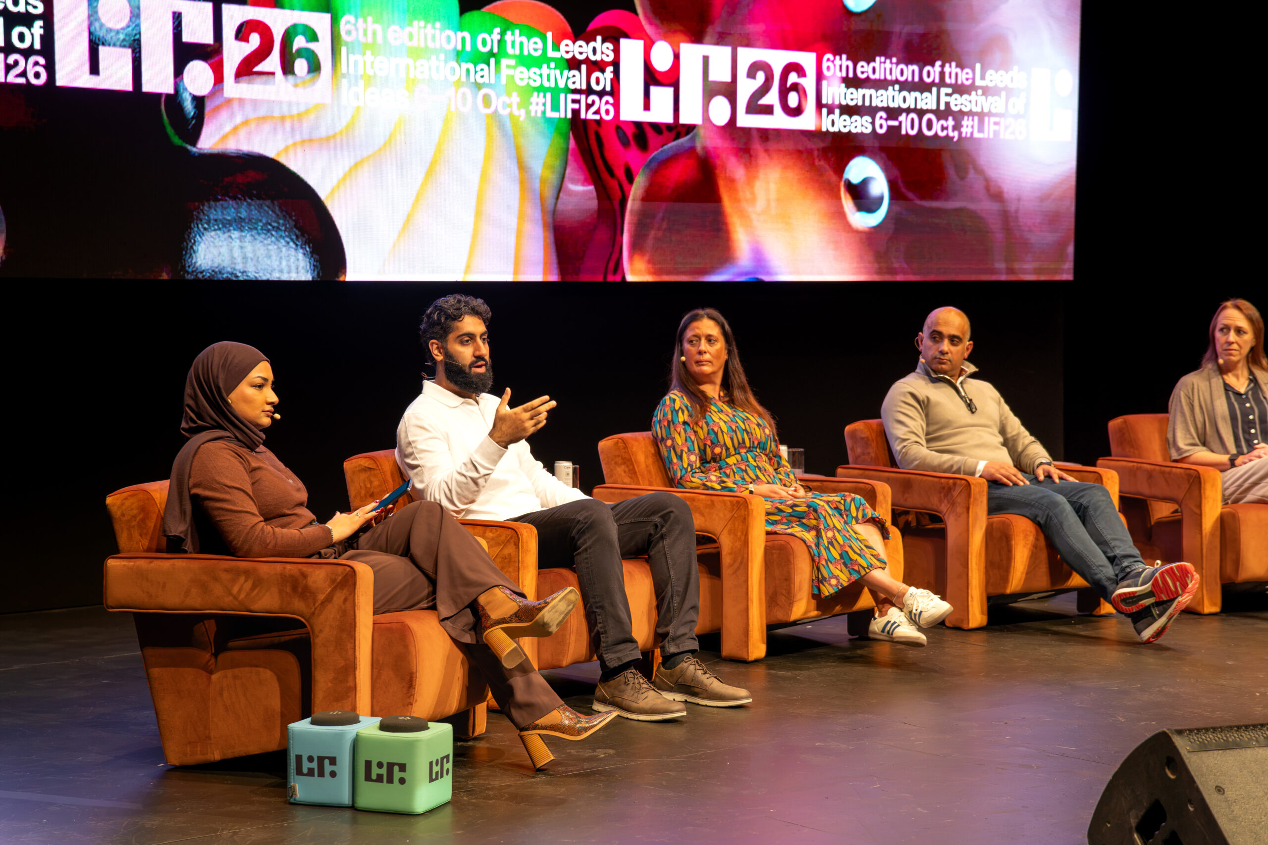 A picture of the LIFI panellists on stage