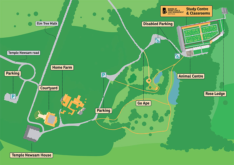 Temple Newsam campus map